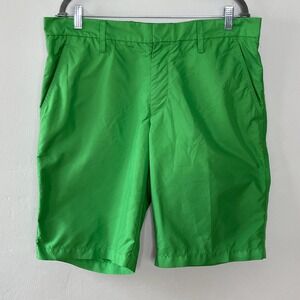 Bright‎ Green Mens Shorts Golf Casual Flat Front